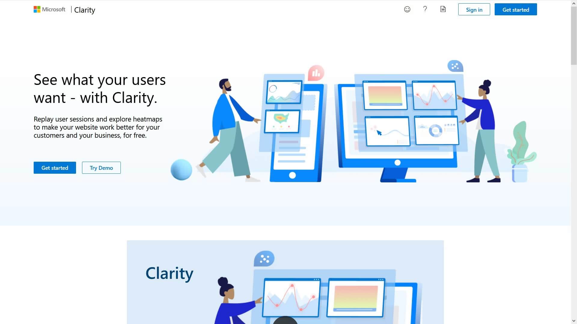 Microsoft Clarity Website